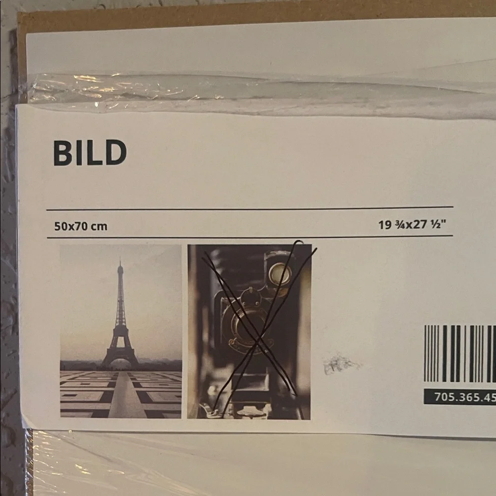 IKEA BILD Eiffel Tower Wall Art in Black and White
